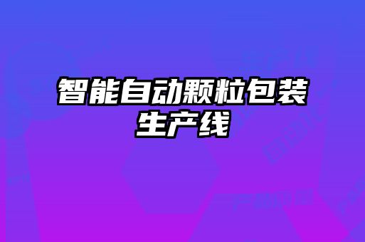 智能自动颗粒包装生产线