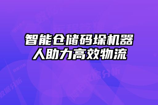 智能仓储码垛机器人助力高效物流