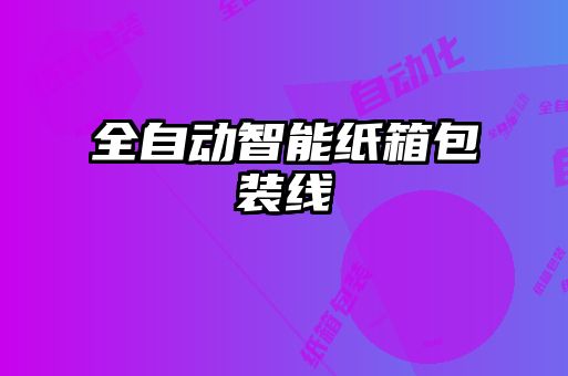 全自动智能纸箱包装线