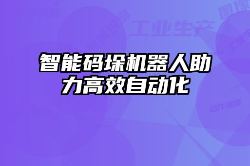 智能码垛机器人助力高效自动化