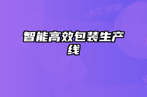 智能高效包装生产线