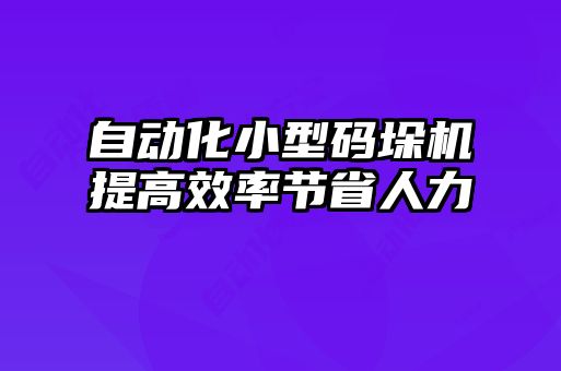 自动化小型码垛机提高效率节省人力