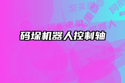 码垛机器人控制轴