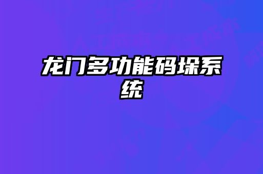 龙门多功能码垛系统