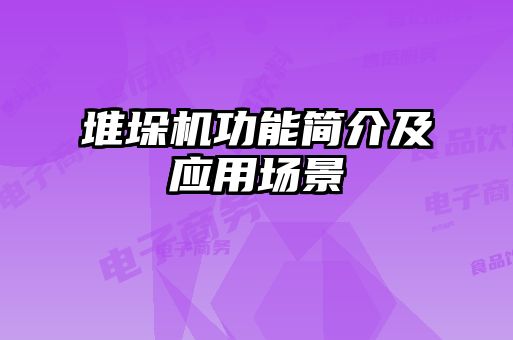 堆垛机功能简介及应用场景