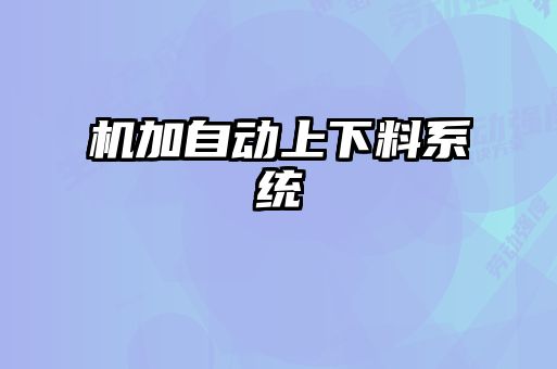 机加自动上下料系统
