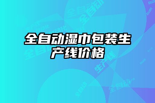 全自动湿巾包装生产线价格