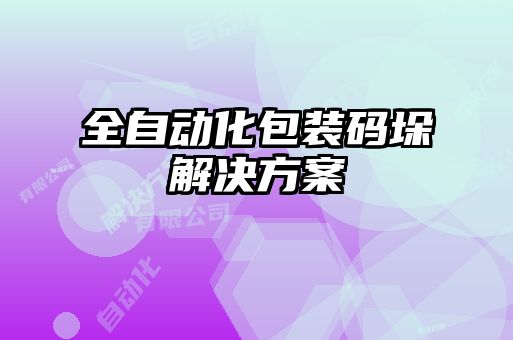 全自动化包装码垛解决方案
