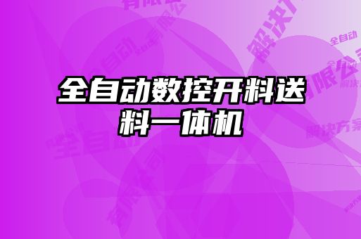 全自动数控开料送料一体机