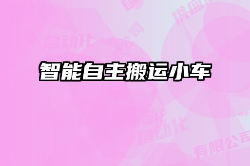 智能自主搬运小车