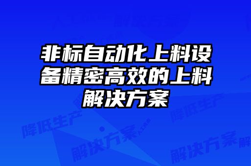 非标自动化上料设备精密高效的上料解决方案