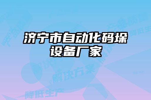 济宁市自动化码垛设备厂家