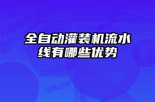 全自动灌装机流水线有哪些优势