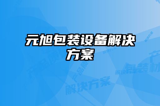 元旭包装设备解决方案