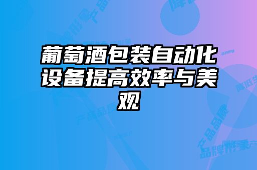 葡萄酒包装自动化设备提高效率与美观