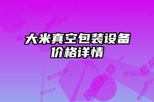 大米真空包装设备价格详情