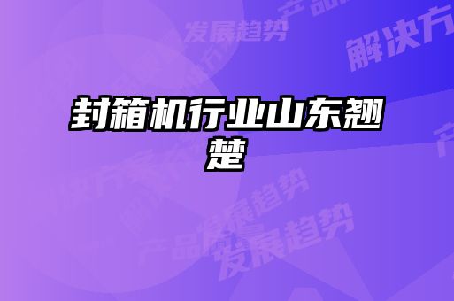 封箱机行业山东翘楚