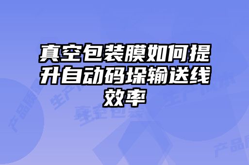 真空包装膜如何提升自动码垛输送线效率