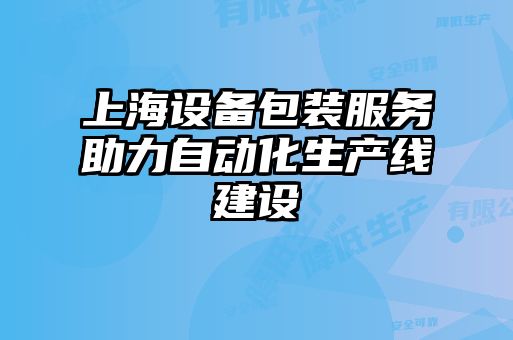 上海设备包装服务助力自动化生产线建设