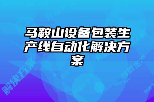 马鞍山设备包装生产线自动化解决方案