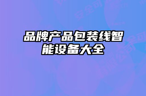 品牌产品包装线智能设备大全
