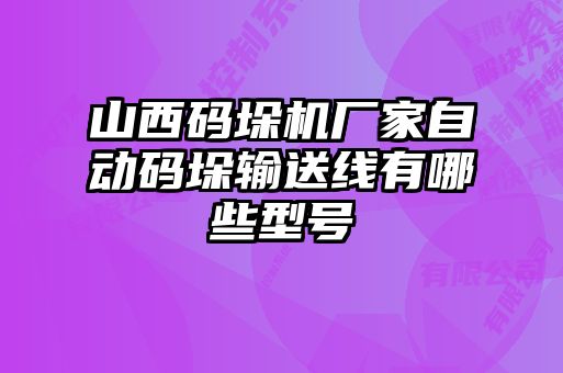 山西码垛机厂家自动码垛输送线有哪些型号
