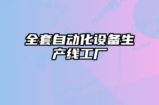 全套自动化设备生产线工厂