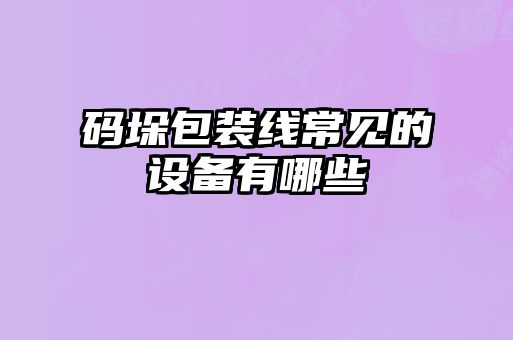 码垛包装线常见的设备有哪些