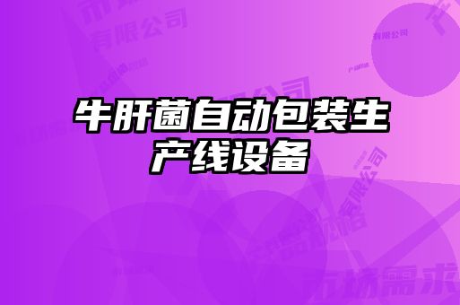 牛肝菌自动包装生产线设备