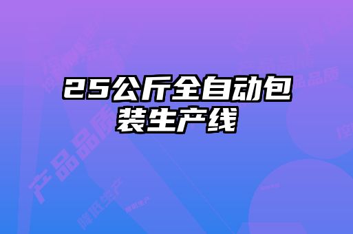 25公斤全自动包装生产线