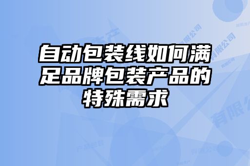 自动包装线如何满足品牌包装产品的特殊需求