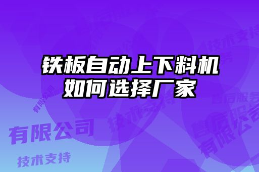 铁板自动上下料机如何选择厂家