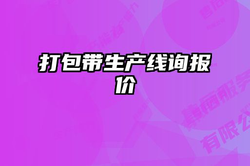 打包带生产线询报价