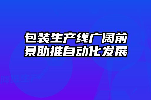 包装生产线广阔前景助推自动化发展