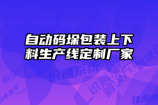 自动码垛包装上下料生产线定制厂家