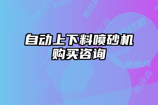 自动上下料喷砂机购买咨询