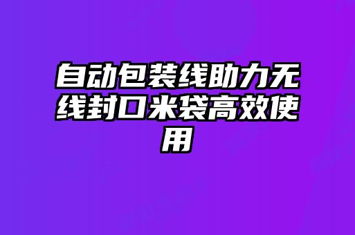 自动包装线助力无线封口米袋高效使用