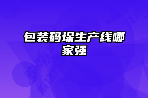 包装码垛生产线哪家强