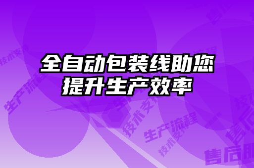 全自动包装线助您提升生产效率