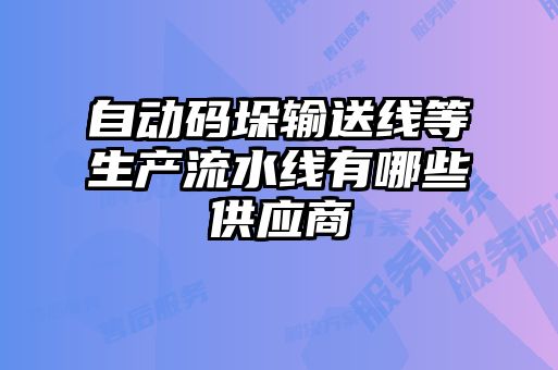 自动码垛输送线等生产流水线有哪些供应商
