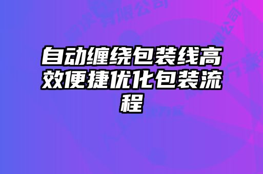 自动缠绕包装线高效便捷优化包装流程