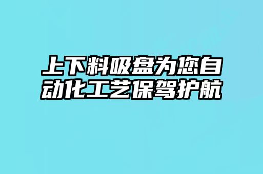 上下料吸盘为您自动化工艺保驾护航