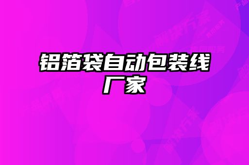 铝箔袋自动包装线厂家