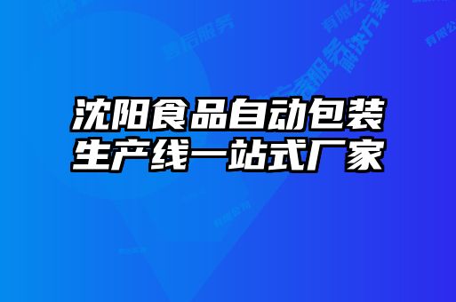 沈阳食品自动包装生产线一站式厂家
