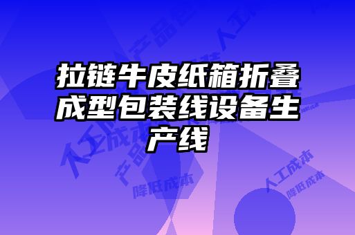 拉链牛皮纸箱折叠成型包装线设备生产线