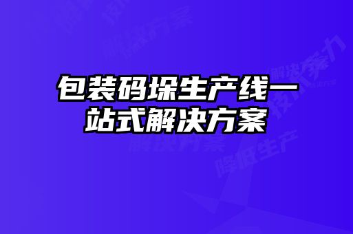 包装码垛生产线一站式解决方案