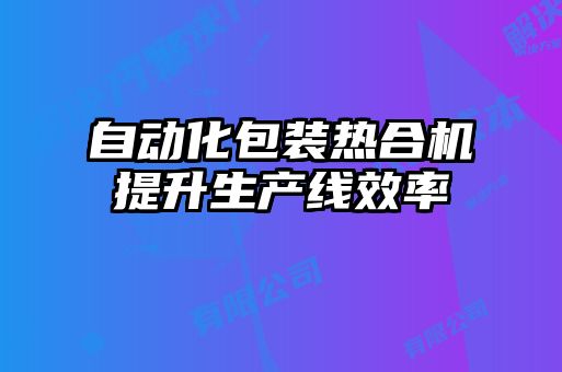 自动化包装热合机提升生产线效率