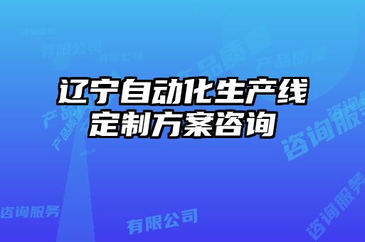 辽宁自动化生产线定制方案咨询