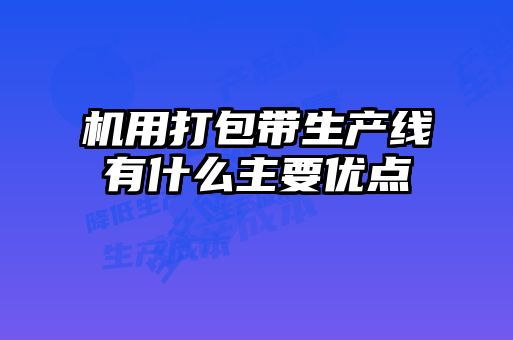 机用打包带生产线有什么主要优点