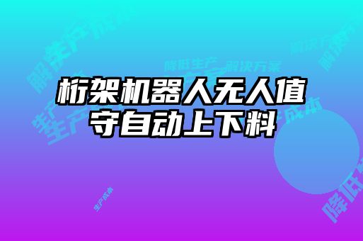 桁架机器人无人值守自动上下料